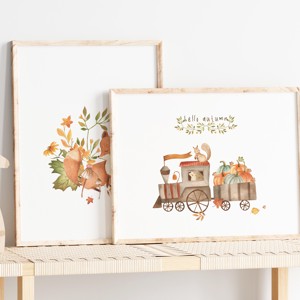Poster camera copil, ilustratie vulpe arta de perete, decor de toamna set 3 piese, , , ARTYNOS