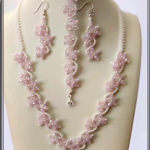 Nunta, mireasa, set de bijuterii casual, SSZEB-GY02-br opal alb - Artynos.ro