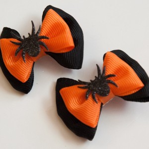 Clema de par cu arc portocaliu/negru pentru Halloween, , , ARTYNOS