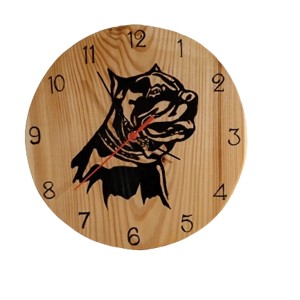 Craft ceas de perete decorat cu silueta caine, , , ARTYNOS