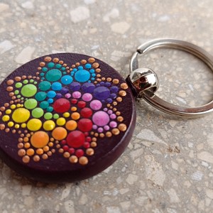 Chakra culori punctate migdale pește breloc -  - Artynos.ro