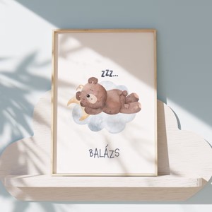 Imagine personalizată pentru camera copiilor, decorațiuni pentru camera copilului, set de artă de perete cu animale din pădure 3 buc -  - Artynos.ro