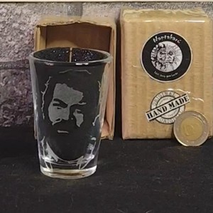 Pahar de bauturi spirtoase din sticla, cu model Bud Spencer, gravat manual , , , ARTYNOS