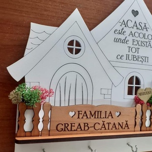 Suport pentru chei personalizat, cu licheni  - casă & stil de viață - decorațiuni de casă - decorațiuni de pereți - suport pentru chei - Artynos.ro