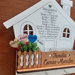 Suport pentru chei personalizat, cu licheni  - casă & stil de viață - decorațiuni de casă - decorațiuni de pereți - suport pentru chei - Artynos.ro