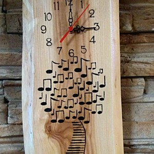 Craft ceas de perete decorat cu motiv de pian, , , ARTYNOS