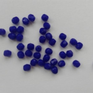 Margele cehe fatetate din sticla - 4mm - 100 buc / pachet - albastru inchis, , , ARTYNOS