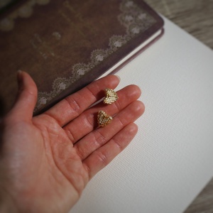 Set cercei si inel inimioara - bijuterii - cercei - cercei din mărgele - Artynos.ro