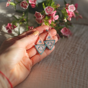 Cercei in culori pastelate, Bijuterii, Cercei, Cercei din margele, Cusatura, Confectionarea bijuteriilor, ARTYNOS