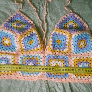 Top crosetat colorat, de vara - îmbrăcăminte și modă - haine damă - top de damă, bralette - Artynos.ro
