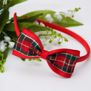 Masnis bentiță de păr bentiță de păr pentru Crăciun - Red plaid -  - Artynos.ro