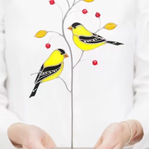 Mockingbird pereche pe o ramură de copac decor de masă -  - Artynos.ro