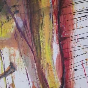 Pădurea din visul meu - pictură abstractă pe pânză, de Zsolt Böszörményi Kovács -  - Artynos.ro