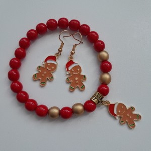 Set de bijuterii Gingerbread - brățară, cercei -  - Artynos.ro