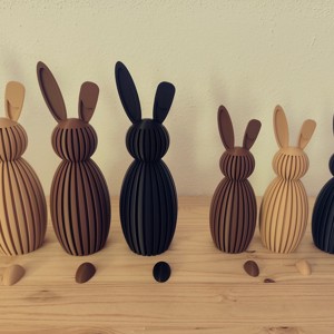 Colecția de iepurași cu urechi pliate Japandi � 4 mărimi, cu urechi ridicate/coborâte -  - Artynos.ro