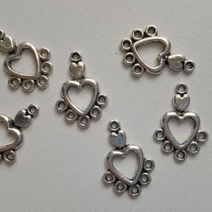 Baza metalica pentru cercei / pandantiv - 19x13mm - culoare argintiu antichizat - 10 bucati / pachet, , , ARTYNOS