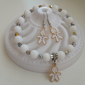 Set de bijuterii Gingerbread - brățară, cercei -  - Artynos.ro