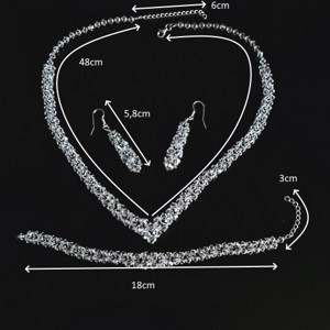 Set de bijuterii pentru nuntă, mireasă, casual, cristal Swarovski SSZE-SW03-1 5328 -  - Artynos.ro