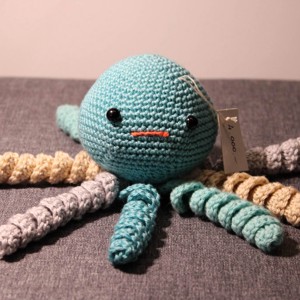 Octopus amigurumi figura verde -  - Artynos.ro