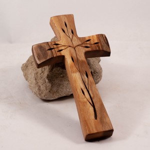Cruce din lemn modelata, cruce de perete, , , ARTYNOS