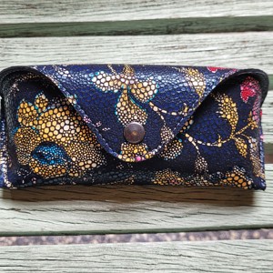 Vintage inflorit - piele ochelari caz, , , ARTYNOS