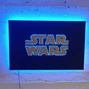 Star Wars perete mural iluminat -  - Artynos.ro