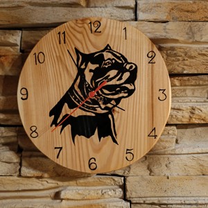 Craft ceas de perete decorat cu siluetă câine -  - Artynos.ro
