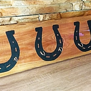 Suport de perete cu model de potcoava, Casa & Stil de viata, Accesorii pentru decorat casa, Decoratiuni de pereti, decoratiuni suspendate, Suport pentru chei, Prelucrarea lemnului, ARTYNOS