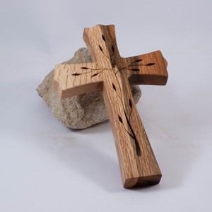 Cruce din lemn modelata, cruce de perete, , , ARTYNOS