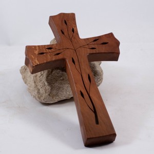 Cruce din lemn modelata, cruce de perete, , , ARTYNOS