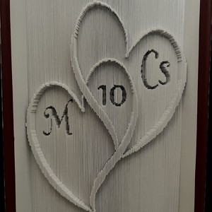 Sculptura unica a cartii de aniversare a nuntii, Casa & Stil de viata, Accesorii pentru decorat casa, Decoratiuni de masa si decoratiuni pentru rafturi , Sculptura de carte, carte pliata, , ARTYNOS