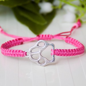 Bratara macramé impletita - Pink pink paw paw paw, , , ARTYNOS