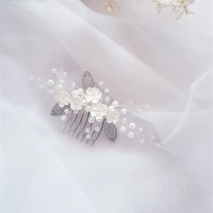 EDENA - Pieptan mireasa floral - accesorii nuntă - ornamente de păr de nuntă - accesorii păr nuntă - Artynos.ro