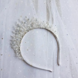 Tiara mireasa realizata integral din cristale - accesorii nuntă - ornamente de păr de nuntă - accesorii păr nuntă - Artynos.ro