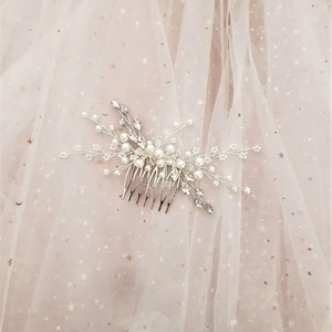 Pieptan mireasa - accesorii nuntă - ornamente de păr de nuntă - accesorii păr nuntă - Artynos.ro