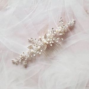 Pieptan mireasa Georgiana - accesorii nuntă - ornamente de păr de nuntă - accesorii păr nuntă - Artynos.ro