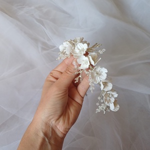 Diadema mireasa Fleur Amour - accesorii nuntă - ornamente de păr de nuntă - accesorii păr nuntă - Artynos.ro