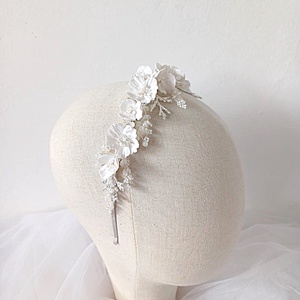 Diadema mireasa Fleur Amour - accesorii nuntă - ornamente de păr de nuntă - accesorii păr nuntă - Artynos.ro