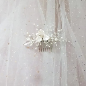 Pieptan mireasa - accesorii nuntă - ornamente de păr de nuntă - accesorii păr nuntă - Artynos.ro