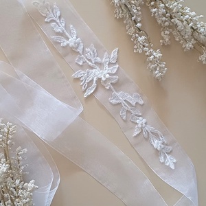 Esarfa mireasa pentru traditia dezgatitului - accesorii nuntă - ornamente de păr de nuntă - accesorii păr nuntă - Artynos.ro