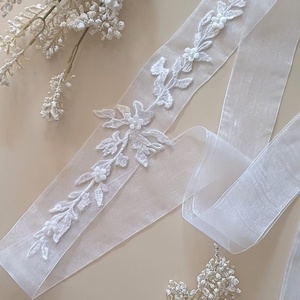 Esarfa mireasa pentru traditia dezgatitului, Accesorii nunta, Ornamente de par de nunta, Accesorii par nunta, Cusatura, ARTYNOS