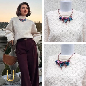 Colier floral Urban Petals, Bijuterii, Coliere, Coliere cu multiple siruri, Confectionarea bijuteriilor, ARTYNOS