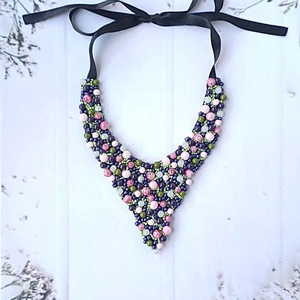 Colier statement - bijuterii - coliere - coliere din mărgele - Artynos.ro