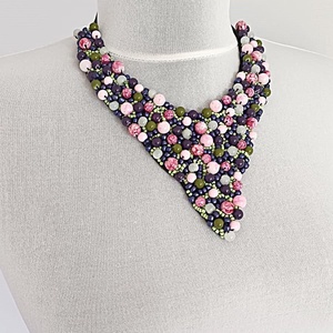 Colier statement - bijuterii - coliere - coliere din mărgele - Artynos.ro