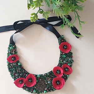 Colier statement floral - Artynos.ro