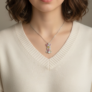 Colier cu pandantiv iepuras - bijuterii - coliere - coliere cu pandative - Artynos.ro