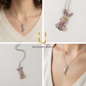 Colier cu pandantiv iepuras - Artynos.ro