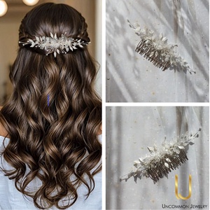 AURORA - Pieptan mireasa, Accesorii nunta, Ornamente de par de nunta, Accesorii par nunta, Confectionarea bijuteriilor, ARTYNOS