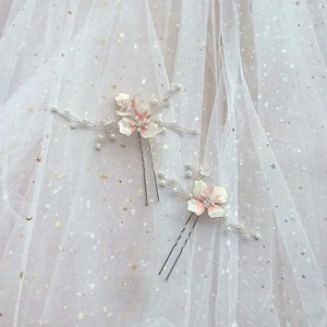 Pini mireasa Soft Blush - accesorii nuntă - ornamente de păr de nuntă - accesorii păr nuntă - Artynos.ro