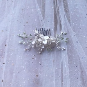 Wild Jasmine - pieptan floral - accesorii nuntă - ornamente de păr de nuntă - accesorii păr nuntă - Artynos.ro